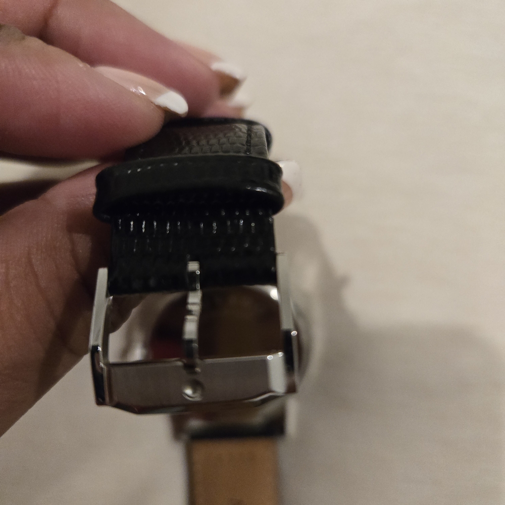 Movado Silver and Blue Dial Watch with Black Strap-BRAND NEW - Picture 8 of 11